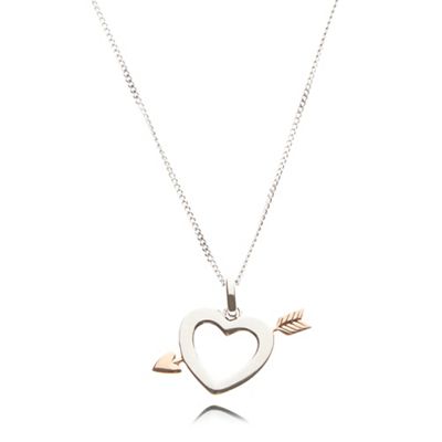 Sterling silver heart and arrow necklace